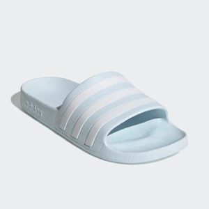 NWT Adidas Adilette Aqua Slides | Women’s Size 7 | Halo Blue/Cloud White